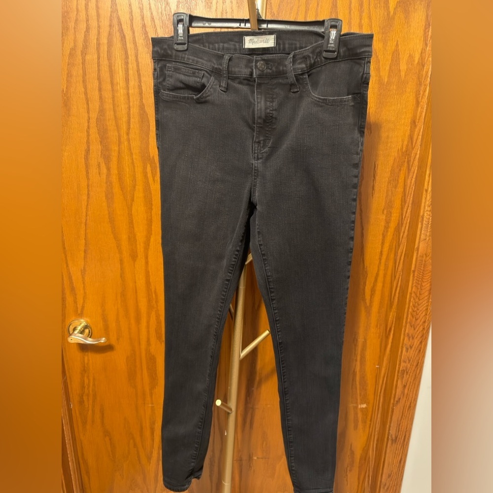Madewell Roadtripper Skinny Jeans in Black size 31T Tall - Picture 3 of 15